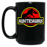 Auntiesaurus Rex - Funny Auntie Shirts Black Coffee Mug, Gift Coffee Mug