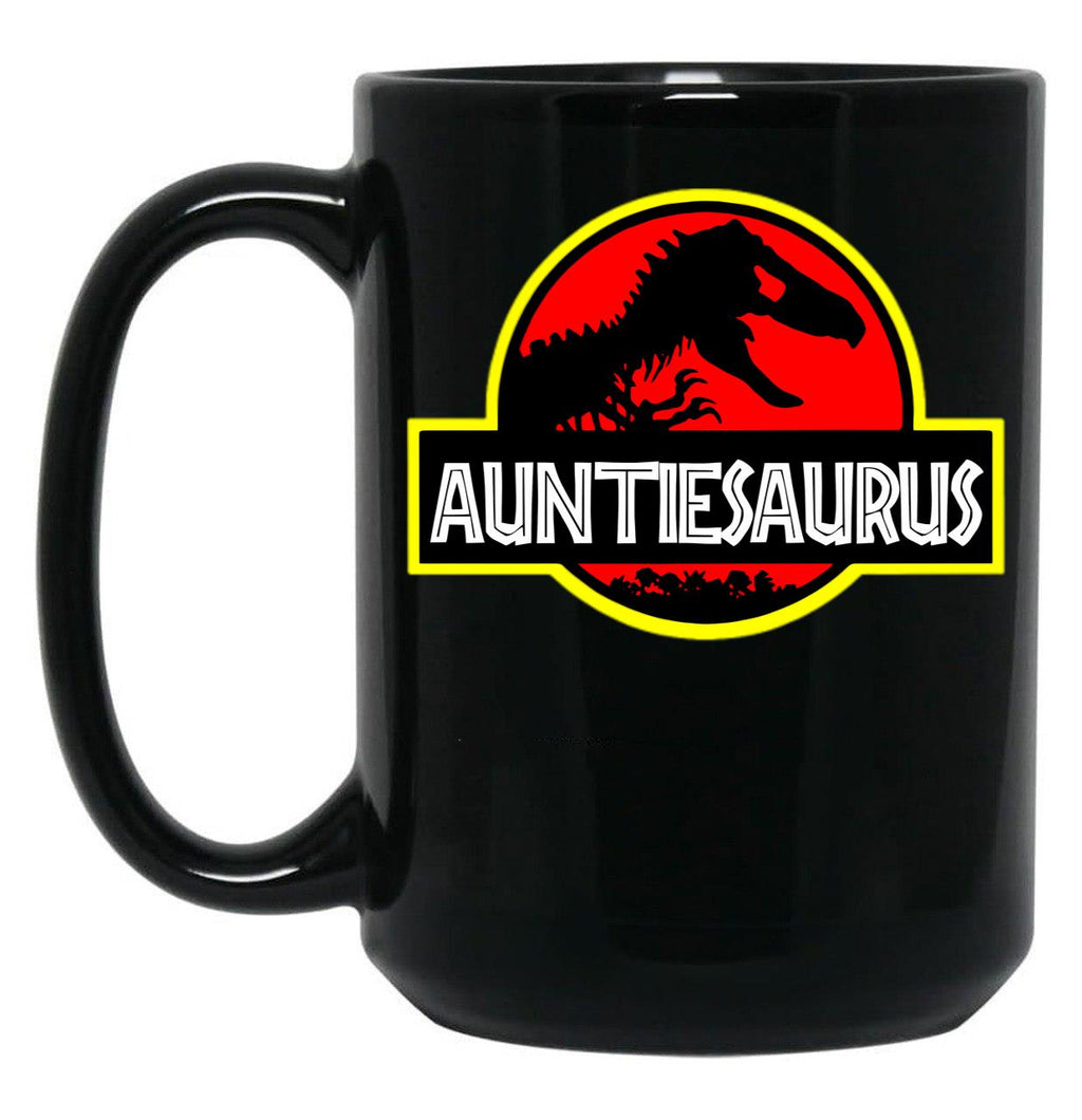 Auntiesaurus Rex - Funny Auntie Shirts Black Coffee Mug, Gift Coffee Mug