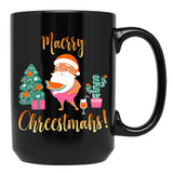 Australian Christmas Black Coffee Mug, Gift Coffee Mug