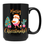 Australian Christmas Black Coffee Mug, Gift Coffee Mug