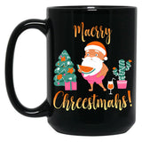 Australian Christmas Black Coffee Mug, Gift Coffee Mug