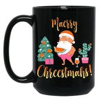 Australian Christmas Black Coffee Mug, Gift Coffee Mug