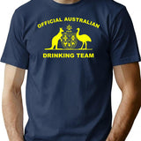 Australian Drinking Team T-Shirt for Men & Women, T-Shirts Graphic Tee - Navy