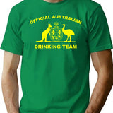 Australian Drinking Team T-Shirt for Men & Women, T-Shirts Graphic Tee - Green