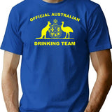 Australian Drinking Team T-Shirt for Men & Women, T-Shirts Graphic Tee - Blue