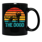 Australian Labradoodle Vintage Retro Black Coffee Mug, Gift Coffee Mug - Black