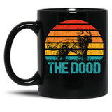 Australian Labradoodle Vintage Retro Black Coffee Mug, Gift Coffee Mug - Black