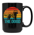 Australian Labradoodle Vintage Retro Black Coffee Mug, Gift Coffee Mug