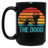 Australian Labradoodle Vintage Retro Black Coffee Mug, Gift Coffee Mug