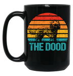 Australian Labradoodle Vintage Retro Black Coffee Mug, Gift Coffee Mug