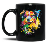 Australian Shepherd Gift For Aussie Mom Australian Shepherd Black Coffee Mug, Gift Coffee Mug - Black