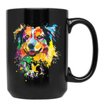Australian Shepherd Gift For Aussie Mom Australian Shepherd Black Coffee Mug, Gift Coffee Mug