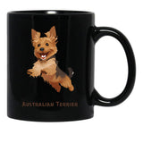Australian Terrier Black Coffee Mug, Gift Coffee Mug - Black