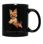 Australian Terrier Black Coffee Mug, Gift Coffee Mug - Black
