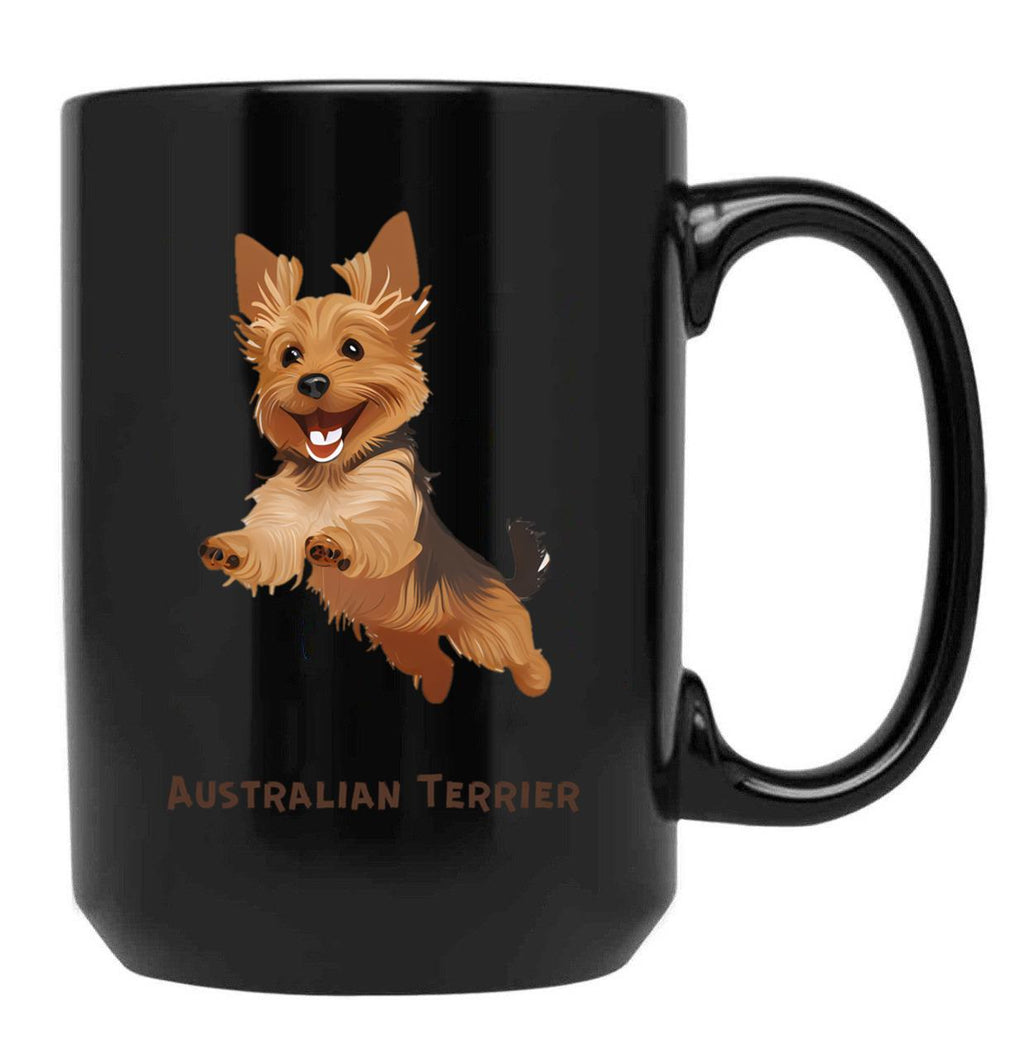 Australian Terrier Black Coffee Mug, Gift Coffee Mug