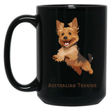 Australian Terrier Black Coffee Mug, Gift Coffee Mug