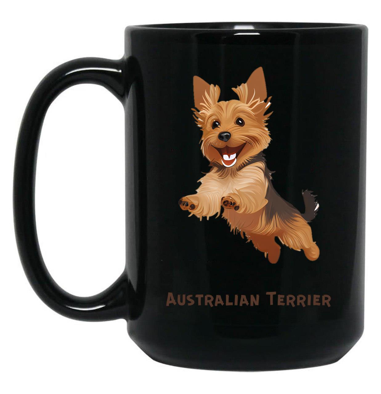 Australian Terrier Black Coffee Mug, Gift Coffee Mug
