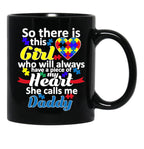 Autism Daddy Autistic Girl Has My Heart GifMug Black Coffee Mug - Black