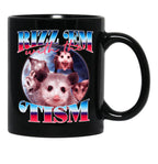 Autism Funny Rizz Em With The Tism  Black Coffee Mug, Gift Coffee Mug - Black