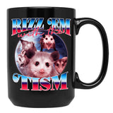 Autism Funny Rizz Em With The Tism  Black Coffee Mug, Gift Coffee Mug