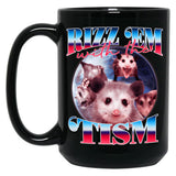 Autism Funny Rizz Em With The Tism  Black Coffee Mug, Gift Coffee Mug