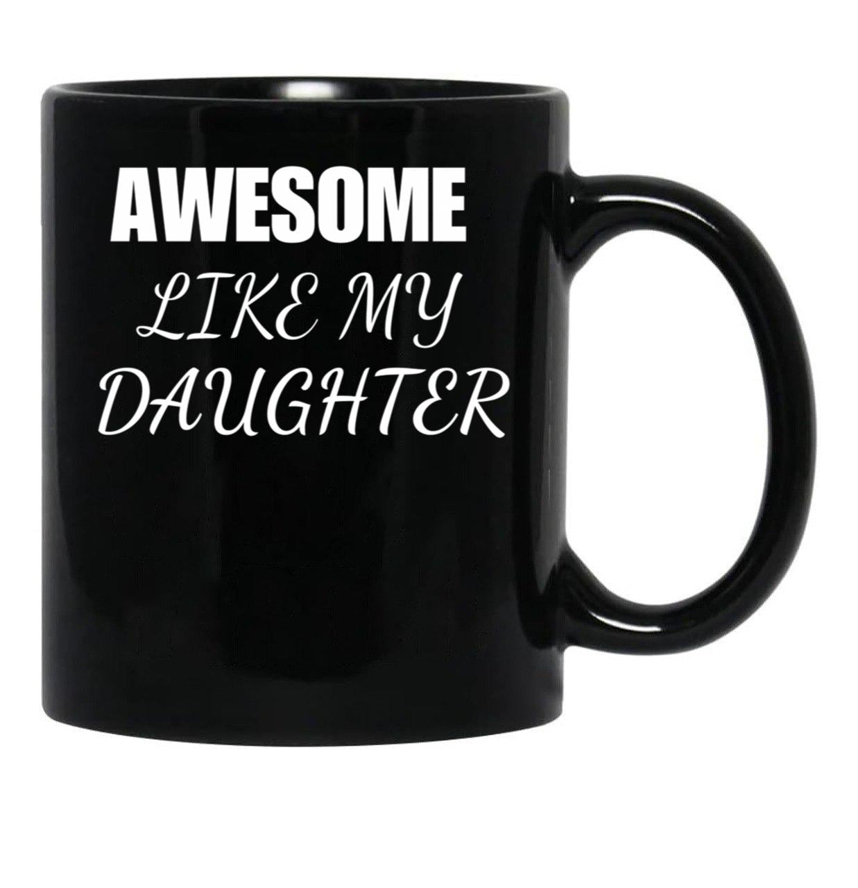 Awesome Daughter (1) Black Coffee Mug - Black