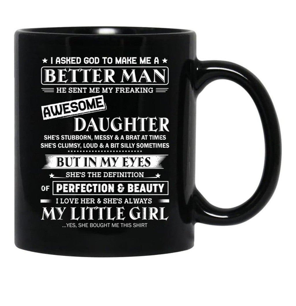 Awesome Daughter Black Coffee Mug - Black