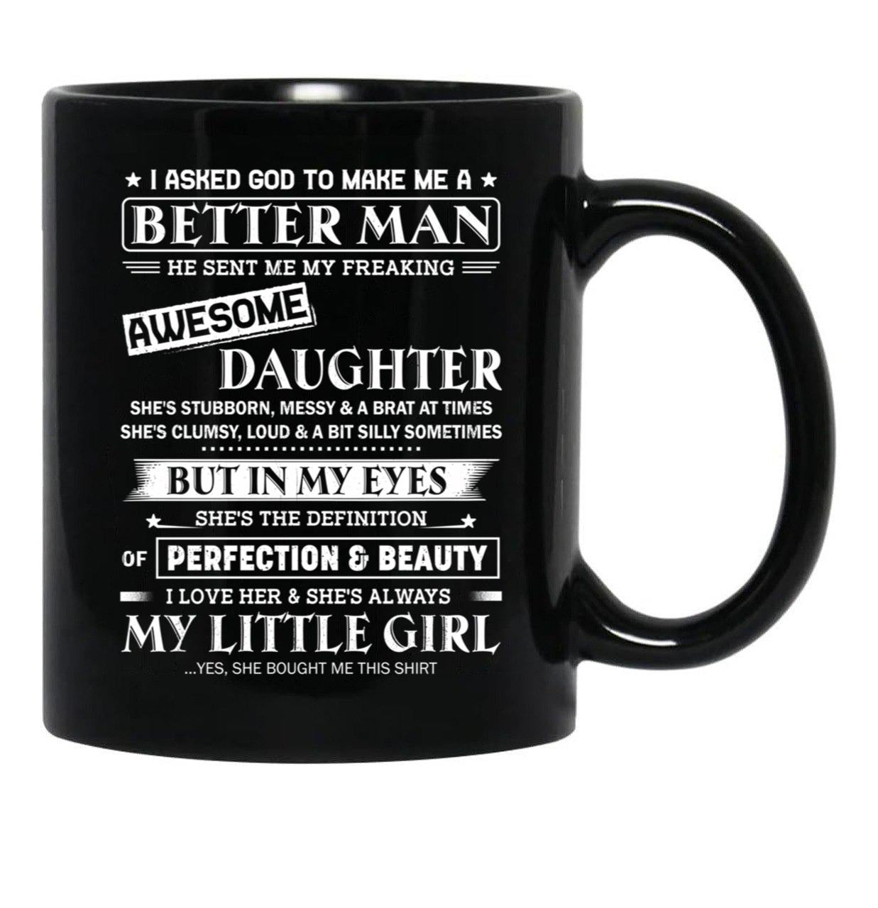 Awesome Daughter Black Coffee Mug - Black