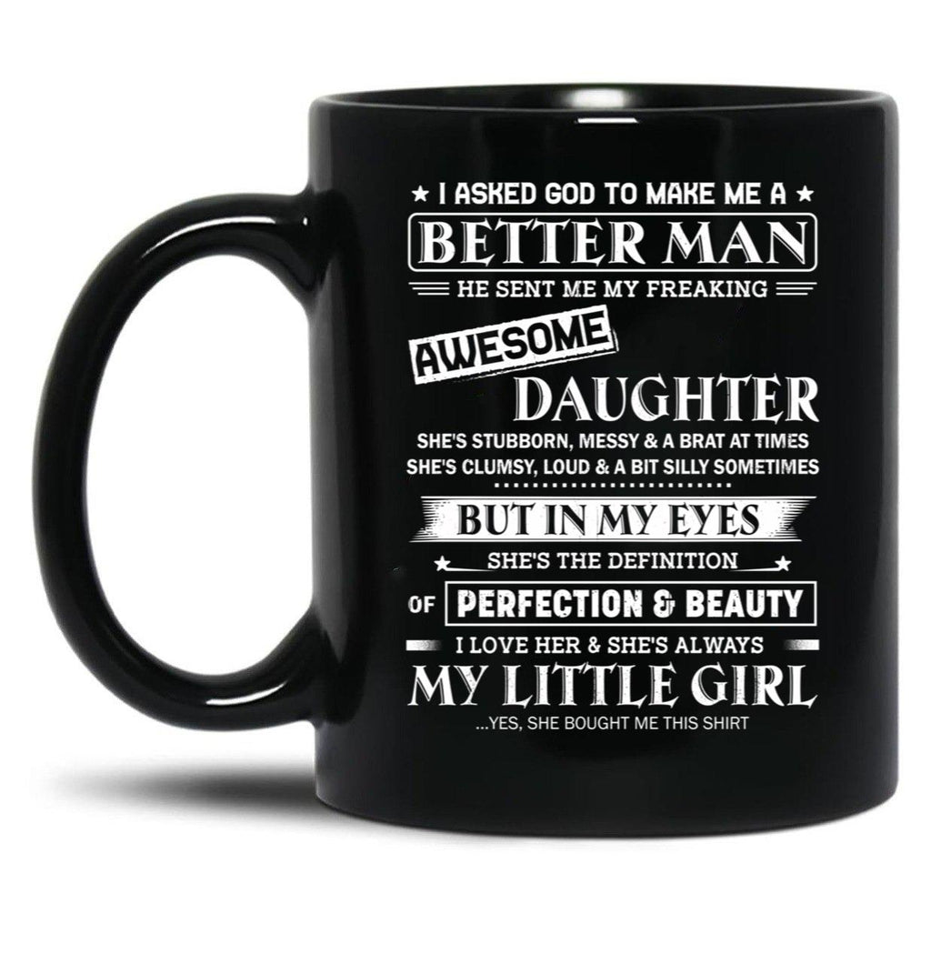 Awesome Daughter Black Coffee Mug