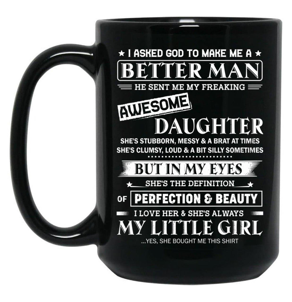 Awesome Daughter Black Coffee Mug