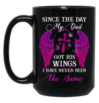 Awesome Family Memorial Angel Dad Graphic Mug Daughter Birthday Fathers Day Mug Black Coffee Mug