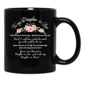 Awesome Flowers Daughter In Law From Mother In Law Floral Birthday Mug Black Coffee Mug - Black