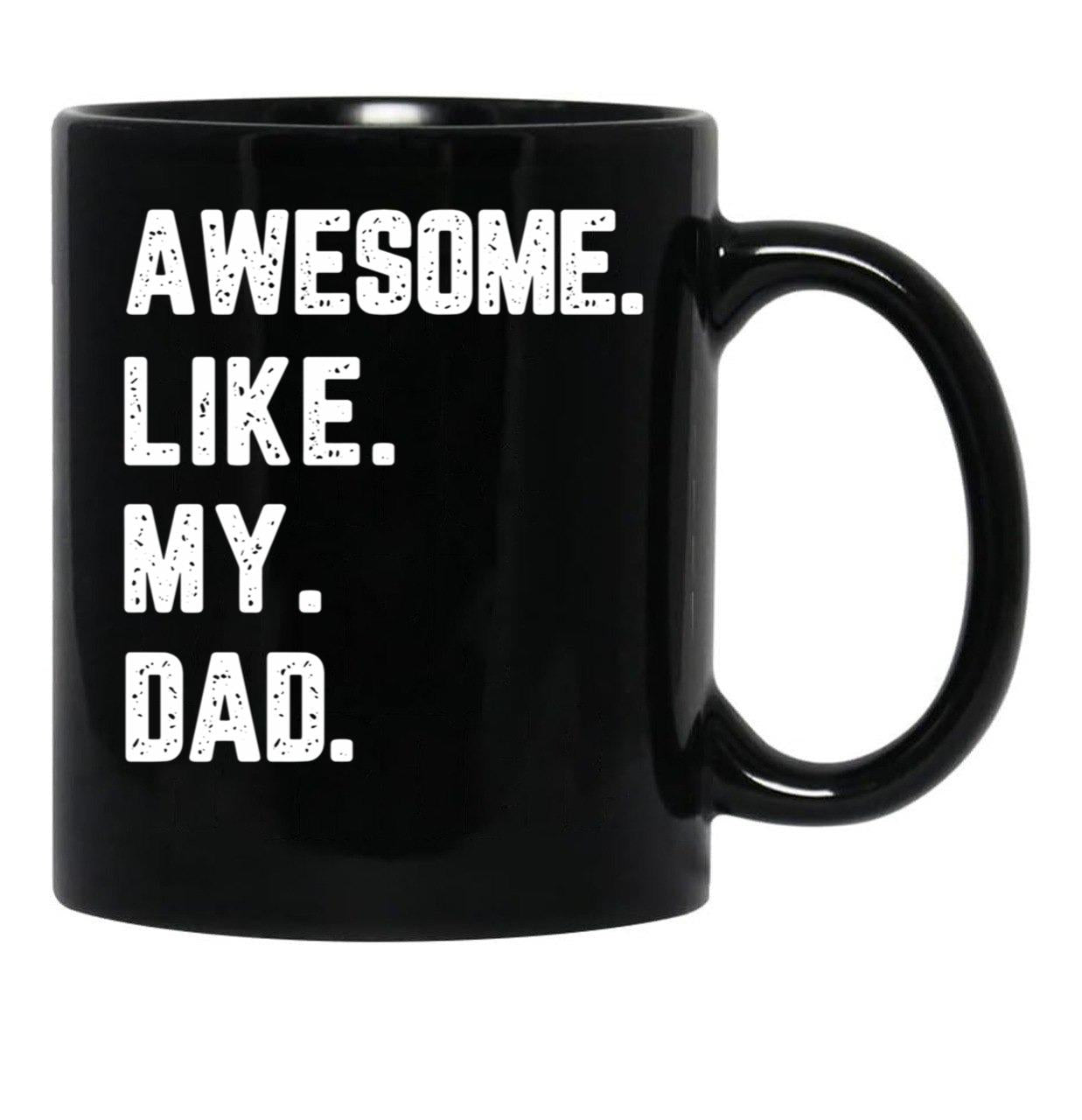 Awesome Like My Dad Vintage Love Father'S Day Family Gift Idea Mug Black Coffee Mug - Black