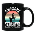 Awesome Like My Daughter Family Funny Father'S Day Gift (1) Black Coffee Mug - Black