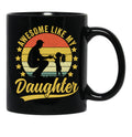 Awesome Like My Daughter For Dad On Father'S Day (2) Black Coffee Mug - Black