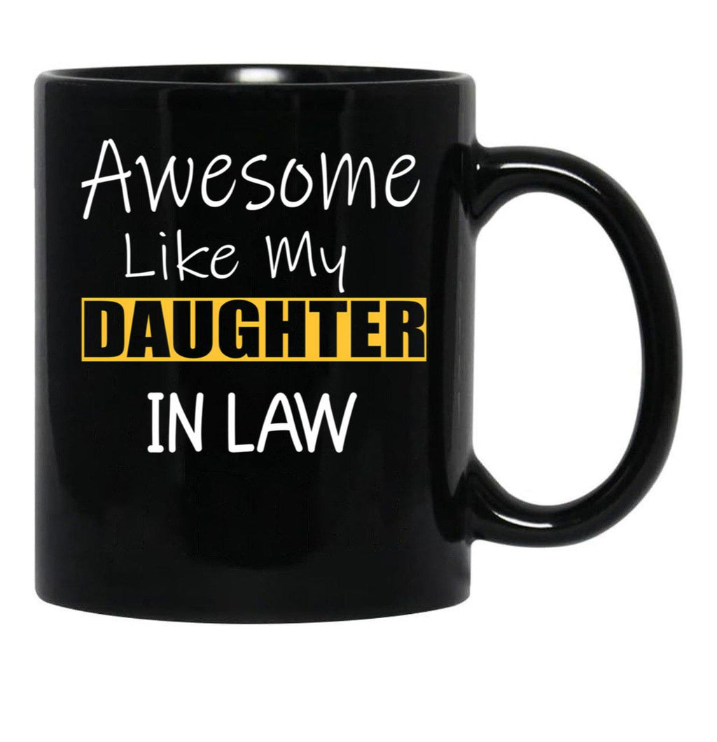 Awesome Like My Daughter In Law Family Lovers Retro Vintage Black Coffee Mug - Black