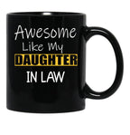Awesome Like My Daughter In Law Family Lovers Retro Vintage Black Coffee Mug - Black