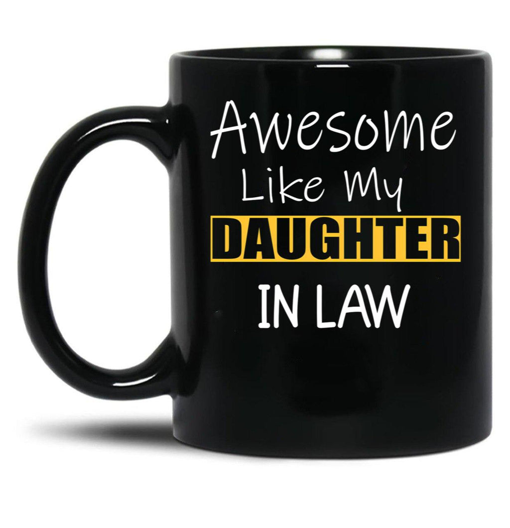 Awesome Like My Daughter In Law Family Lovers Retro Vintage Black Coffee Mug