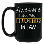Awesome Like My Daughter In Law Family Lovers Retro Vintage Black Coffee Mug