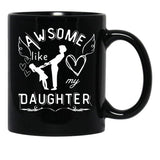 Awesome Like My Daughter Mother Mother-Daughter Bond Tee Gift For Moms Black Coffee Mug - Black