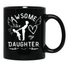 Awesome Like My Daughter Mother Mother-Daughter Bond Tee Gift For Moms Black Coffee Mug - Black