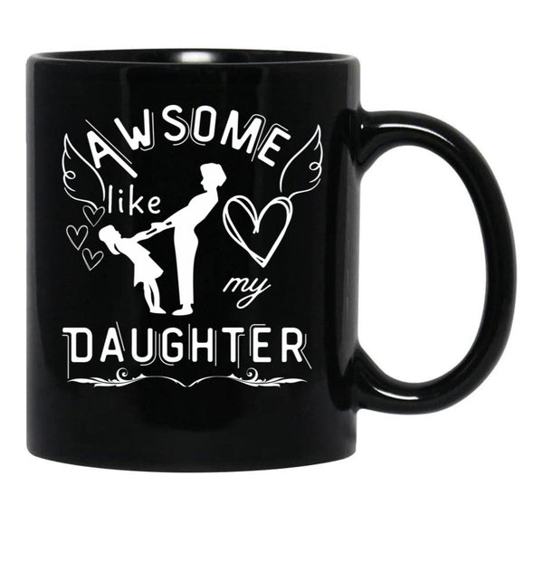 Awesome Like My Daughter Mother Mother-Daughter Bond Tee Gift For Moms Black Coffee Mug - Black