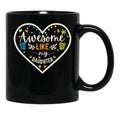 Awesome Like My Daughter Quote Parents' Day Cool Heart Design For Mom Black Coffee Mug - Black