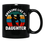 Awesome Like My Daughter (13) Black Coffee Mug - Black