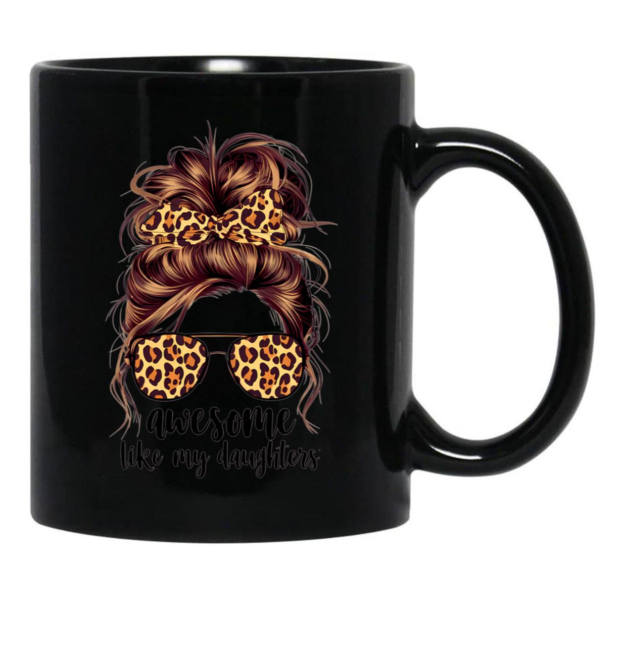 Awesome Like My Daughter (51) Black Coffee Mug - Black