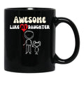 Awesome Like My Daughter (96) Black Coffee Mug - Black