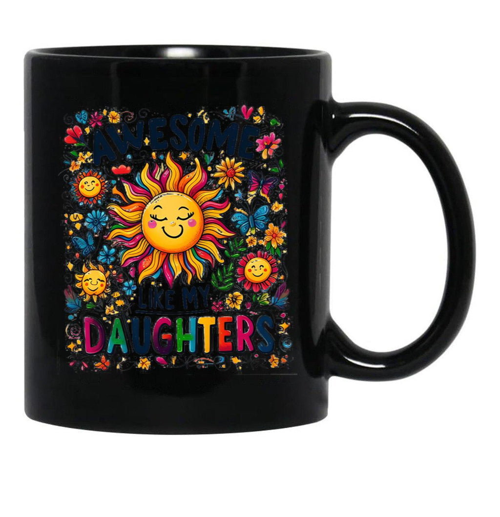Awesome Like My Daughters Fathers Day Birthday Christmas (1) Black Coffee Mug - Black