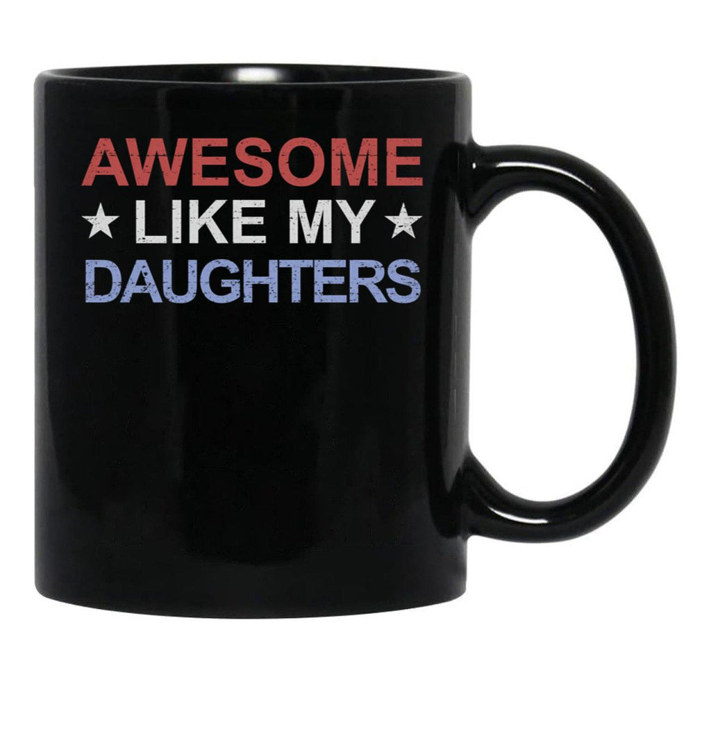 Awesome Like My Daughters Gear Black Coffee Mug - Black