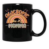 Awesome Like My Momma Retro Black Coffee Mug, Gift Coffee Mug - Black