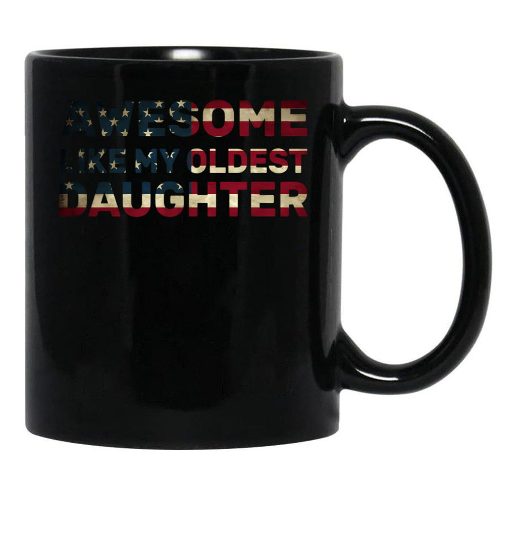 Awesome Like My Oldest Daughter Parents Day Family Black Coffee Mug - Black